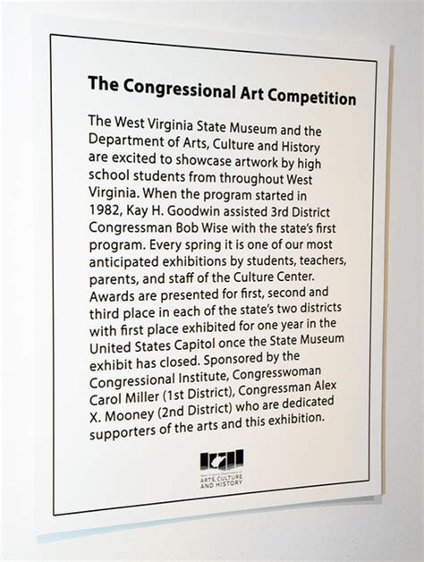 Wv Department Of Arts Culture History Congressional Art Awards And