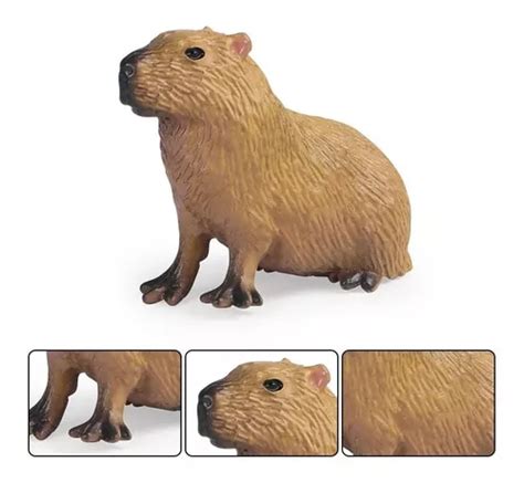 Figura Capybara Sentado Carpincho Roedor Kawaii Cuotas Sin Inter S