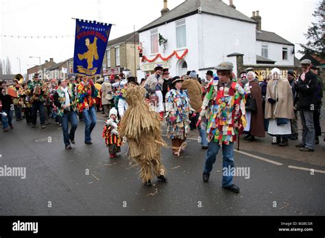 Little Straw Bear Parading at the Straw Bear Parade Festival Whittlesey ...