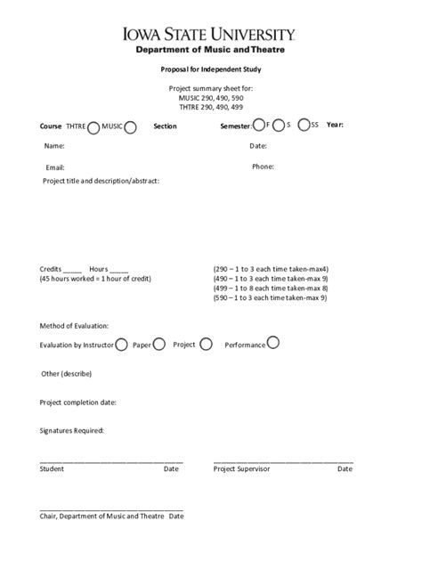 Fillable Online Independent Study And Permissions Forms Fax Email Print