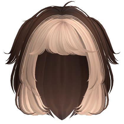 Short Layered Anime Hair W Bangs Brown Blonde Roblox