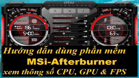 H Ng D N Hi N Th Fps Trong Game V I Msi Afterburner How To Monitor