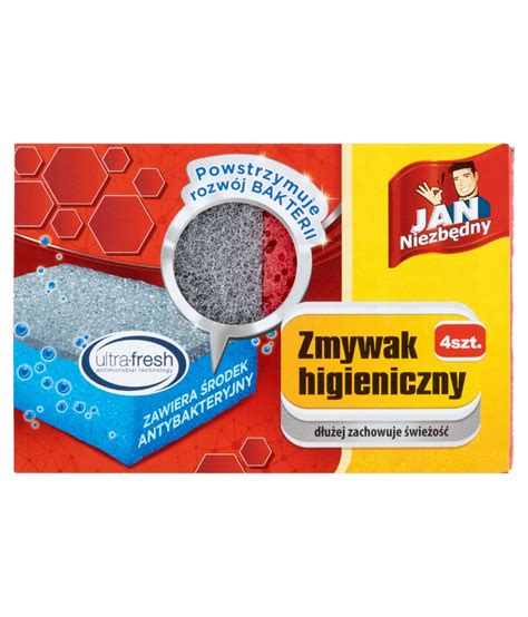 ZMYWAK GĄBKA DO NACZYŃ MYJKA 4 SZT JAN NIEZBĘDNY 11437734118