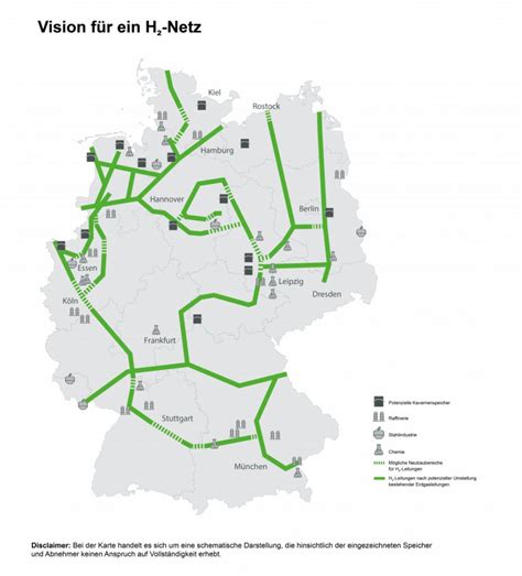 Fernleitungsnetzbetreiber veröffentlichen Karte für visionäres