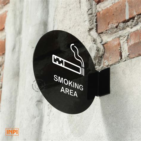 Jual Smoking Area Signage Papan Akrilik Sign Board Pop Up Lingkaran