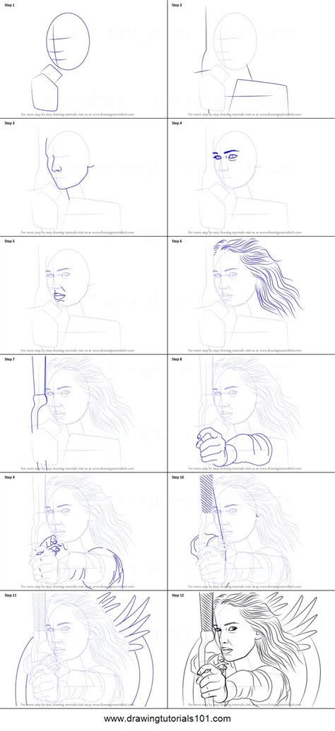 How To Draw Katniss Everdeen Step By Step Ford Ingthere