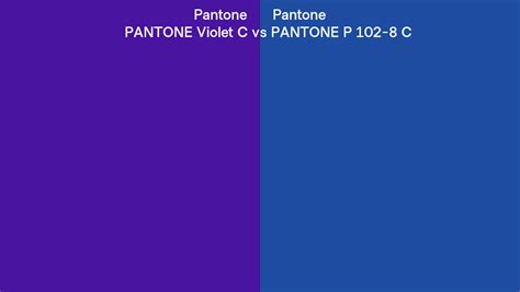 Pantone Violet C Vs PANTONE P 102 8 C Side By Side Comparison