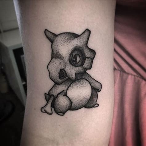 Cubone Tattoo By Will Pacheco Cubone Cubonetattoo Blackwork