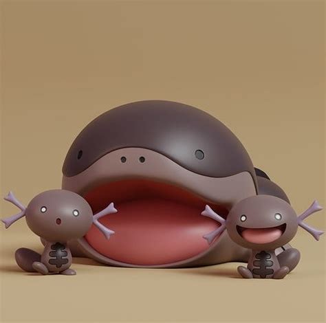 Pokemon Paldean Wooper And Clodsire With 2 Poses 3d Model 3d