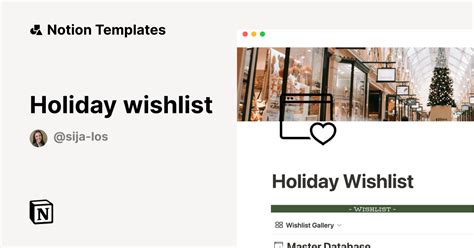 Holiday wishlist Template | Notion Marketplace