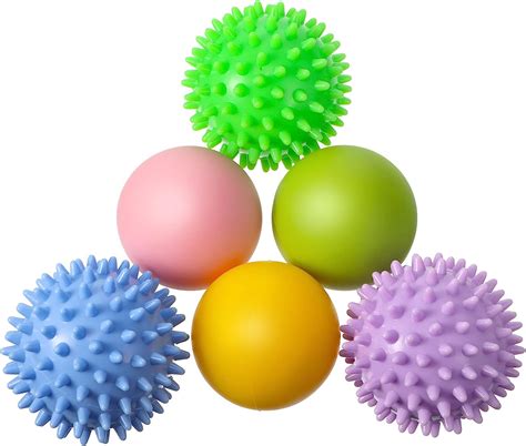 6 Pcs Massage Lacrosse Balls Set Spiky Massage Balls Deep