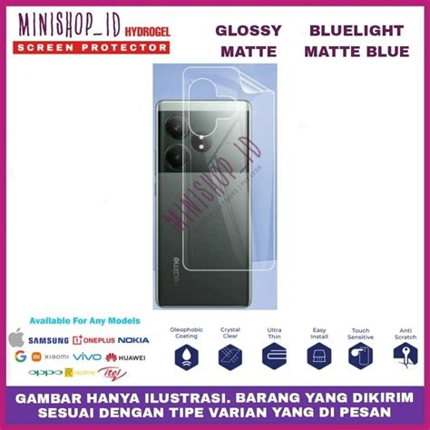 Jual Realme Gt G Anti Gores Hydrogel Glossy Matte Backscreen Hydro