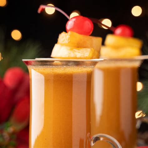 Spiced Pineapple Hot Buttered Rum Toddy XoxoBella