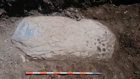 Archaeologists uncover alignment of six stelae standing stones