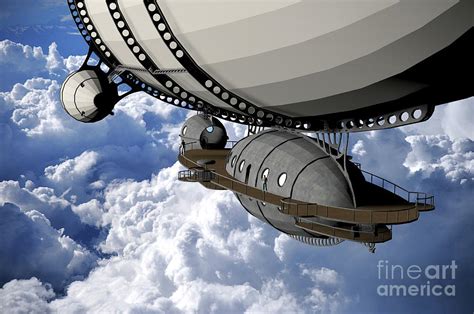 Steampunk Blimp Digital Art by Jonathan Lingel - Fine Art America