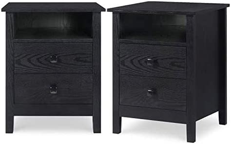 Hbboomlife Nightstands For Bedroom Set Of Wooden Night Stand