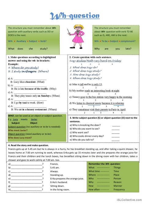 Wh Questions English Esl Worksheets Pdf And Doc