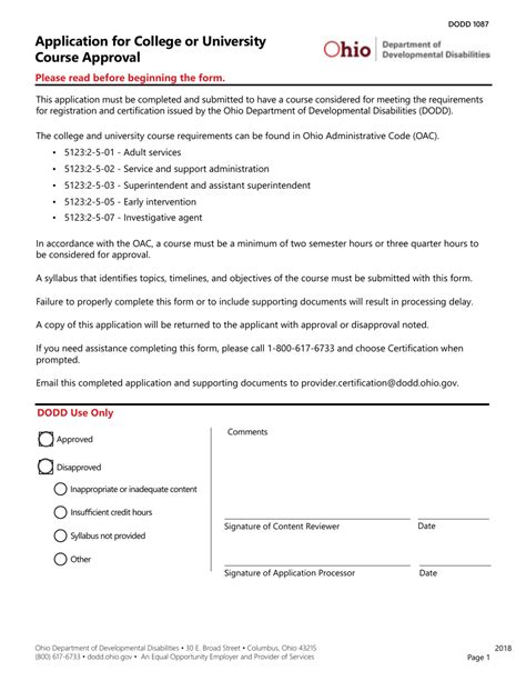 Form Dodd1087 Fill Out Sign Online And Download Fillable Pdf Ohio