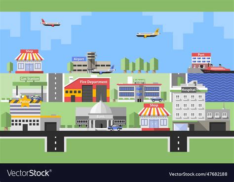 Government buildings background Royalty Free Vector Image