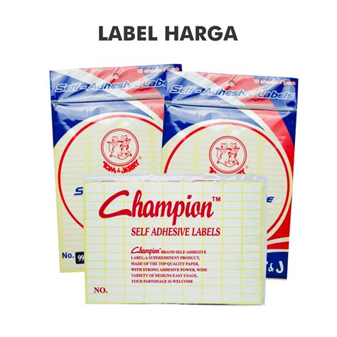 Jual Label Harga Stiker Nama Undangan Champion No 99 No 103 No 112 Isi