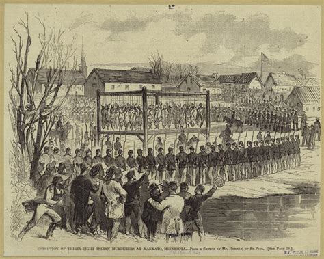 Execution Of Thirty Eight Indian Murderers At Mankato Minnesota Nypl