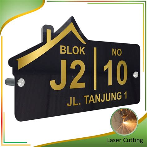 Jual Papan Nomor Rumah Akrilik Nomer Rumah Acrylic No Rumah Akrilik