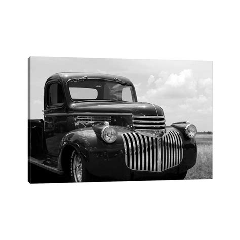 Latitude Run Restored Chevy Truck By Lori Deiter Wrapped Canvas Art