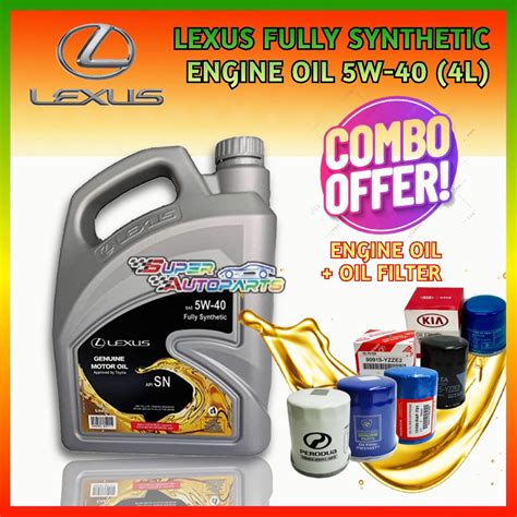 Lexus 5W40 API SN Fully Synthetic Engine Oil 5w 40 Toyota Motor Oil