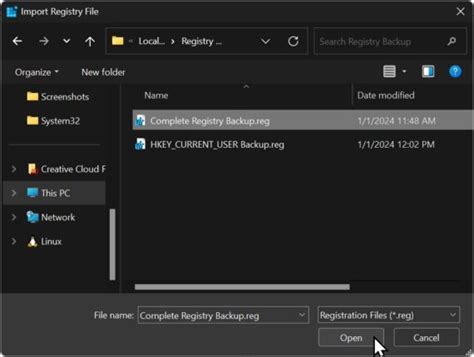 How To Quickly Backup And Restore Windows Registry