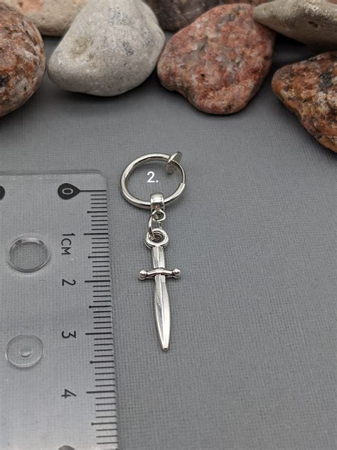 Clip-on Sword Earring Weapon Earring Men Accessories - Etsy