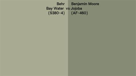 Behr Bay Water S Vs Benjamin Moore Jojoba Af Side By Side