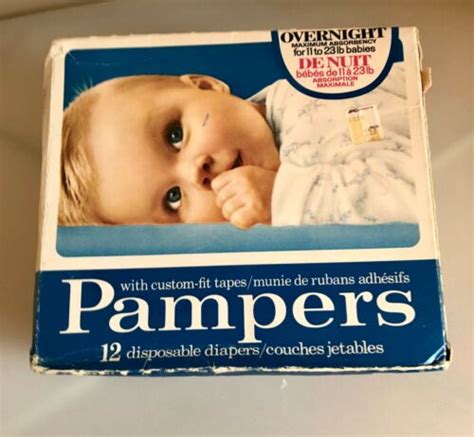 Vintage Rare Pampers Plastic Baby Diapers Circa 1970s Full Sealed