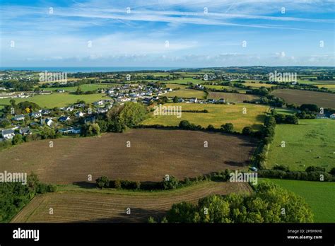 Hillion Brittany North Western France Aerial View Of The