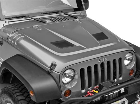 Rugged Ridge Jeep Wrangler Performance Vented Hood Unpainted 17759 01 07 18 Jeep Wrangler Jk