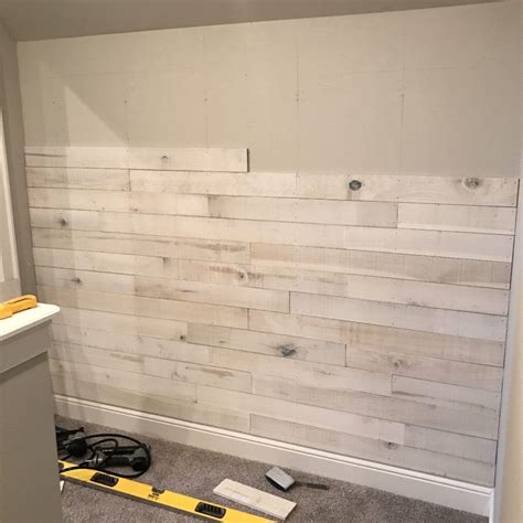 How To Create An Accent Wall Using White Washed Boards Accent Walls