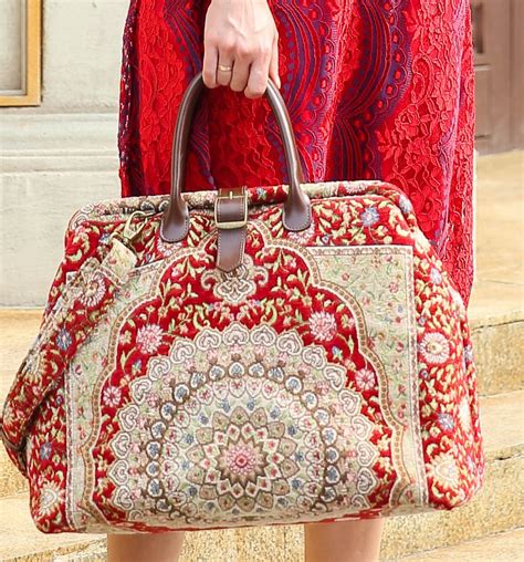 Personalized Victorian Carpet Bag Mary Poppins Vintage Leather Etsy