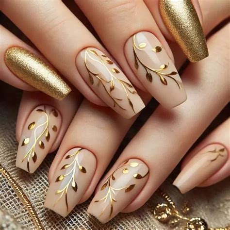 Classy Nude And Gold Nail Design Ideas To Elevate Your Look Style Zuri