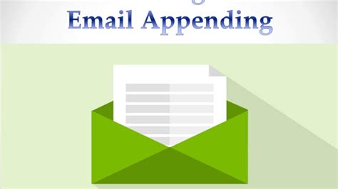 Working Of Email Appending Email Append Services Youtube