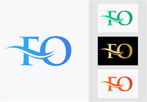 initial monogram letter fo logo design fo logotype template