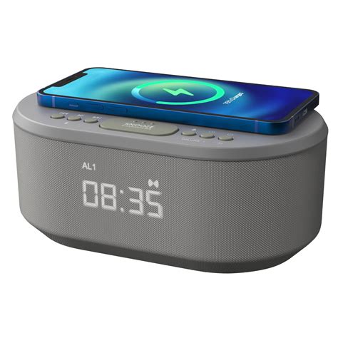 I Box Dawn Alarm Clock Radio With Bluetooth Wireless Charger USB