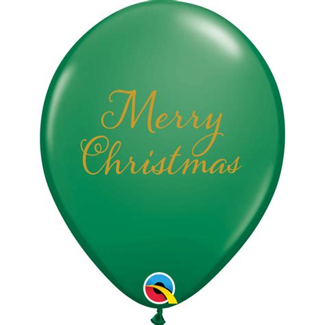 Qualatex Rundballon 11 Red Green Simply Merry Christmas AirFX