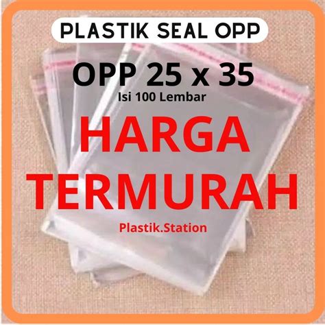 Jual Plastik Opp Bening Lem Perekat 25x35 Isi 100 Plastik Opp Kaca