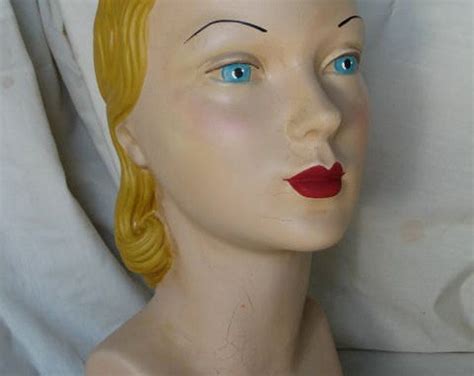 Sale Twiggy Mannequin Head Sculpture Bust Pinup Burlesque S Mod