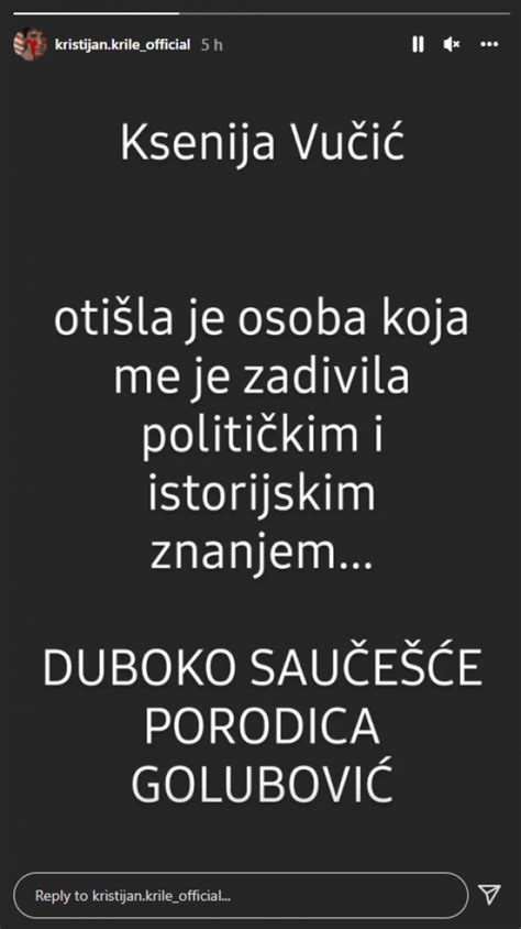 KRISTIJAN GOLUBOVIĆ OTKRIO DETALJ O KSENIJI VUČIĆ Bivši robijaš