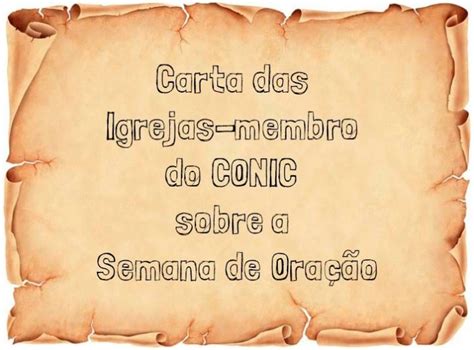 Portal Luteranos Carta Das Igrejas Membro Sobre A Semana De Ora O