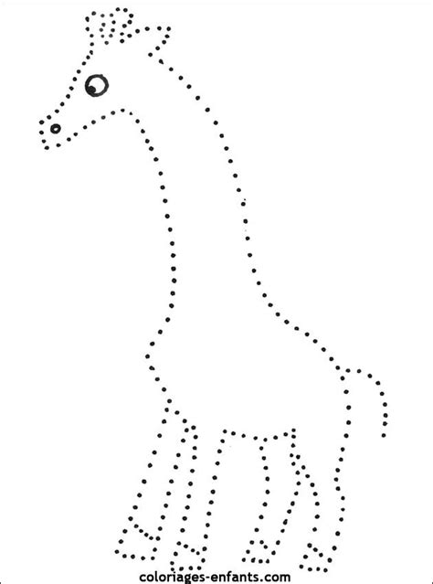 Preschool Giraffe Dot To Dot Activity Page