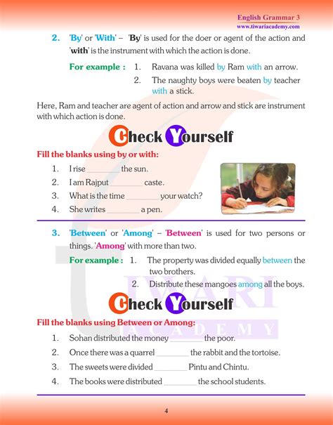 Class 3 English Grammar Chapter 18 Preposition And Its Uses In PDF