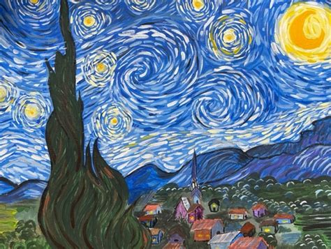 Van Goghs Starry Night By Claudia Aspiring Artists Llc