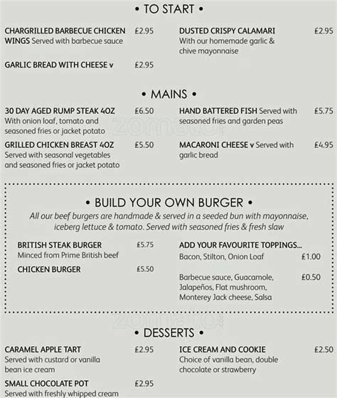 Menu at Miller & Carter restaurant, Ilford, Aldborough Rd N