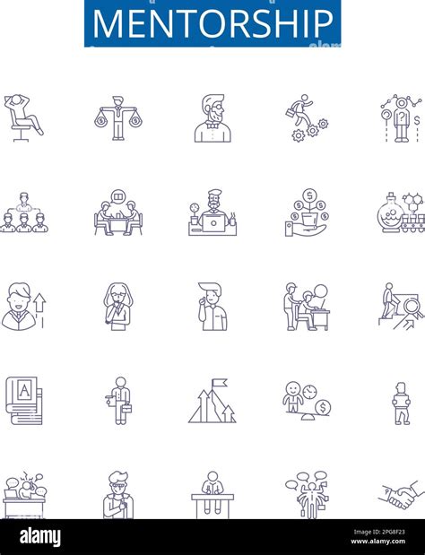 Mentorship Line Icons Signs Set Design Collection Of Mentor